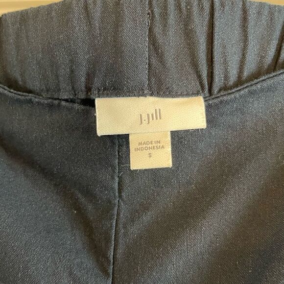 J.Jill Navy Linen Stretch Pant with Buttons | SZ S - Picture 6 of 12